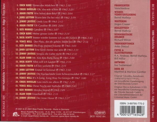 Various : 1000 Nadelstiche - Amerikaner & Briten Singen Deutsch - Folge 5 (Teen Stars) (CD, Comp)