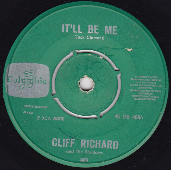 Cliff Richard & The Shadows : It'll Be Me (7", Single)