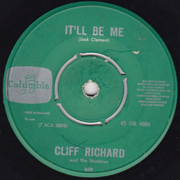 Cliff Richard & The Shadows : It'll Be Me (7", Single)