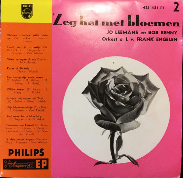 Jo Leemans, Bob Benny : Zeg Het Met Bloemen N° 2 (7", EP)