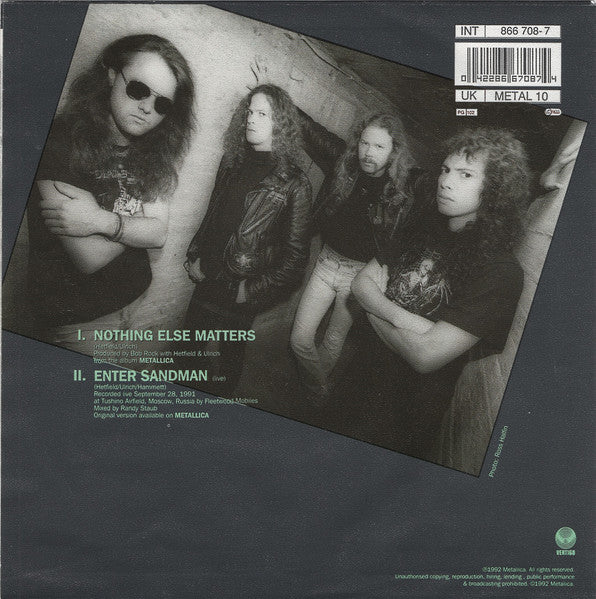Metallica : Nothing Else Matters (7", Single)