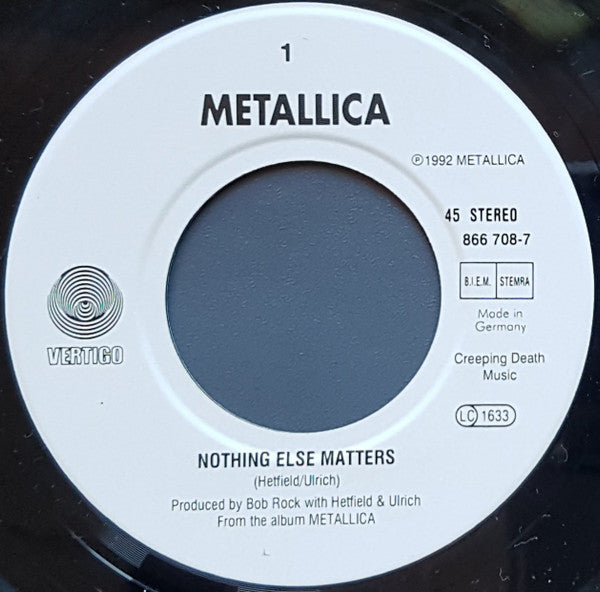 Metallica : Nothing Else Matters (7", Single)