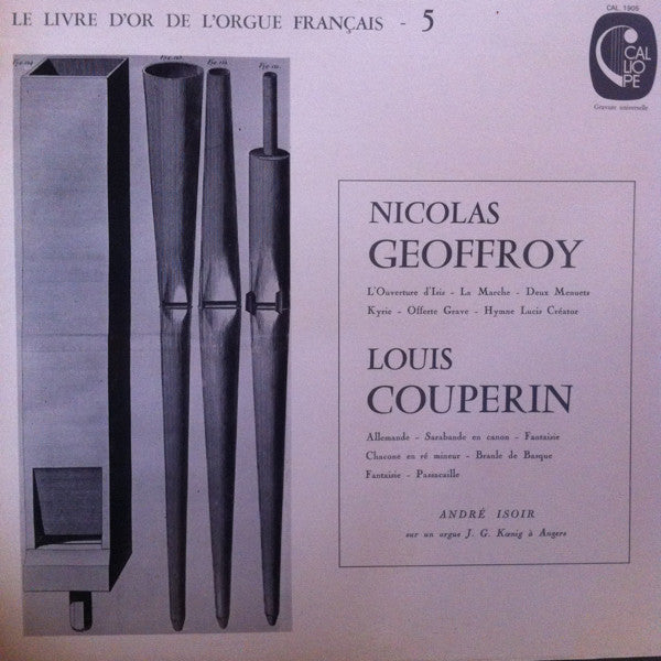 Jean-Nicolas Geoffroy / Louis Couperin - André Isoir : L'ouverture D'Isis / Allemande (LP, Red)