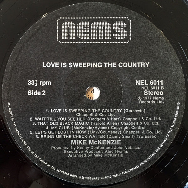 Mike McKenzie (8) : Love Is Sweeping The Country (LP, Album)