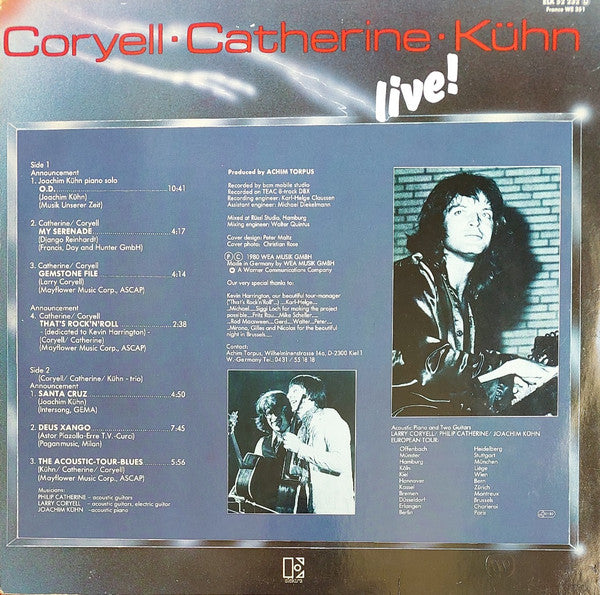 Larry Coryell ･ Philip Catherine ･ Joachim Kühn : Live! (LP)