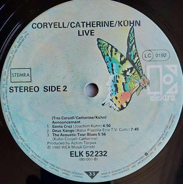 Larry Coryell ･ Philip Catherine ･ Joachim Kühn : Live! (LP)