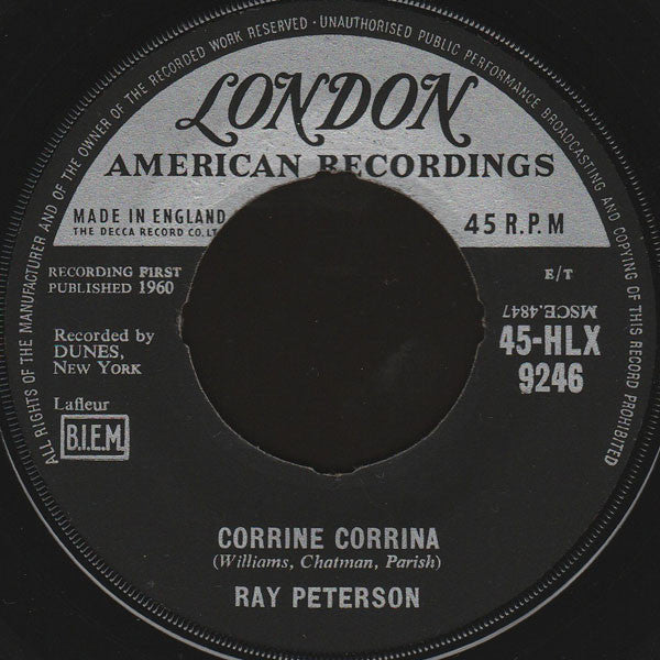 Ray Peterson : Corinne  Corinna (7", Single)