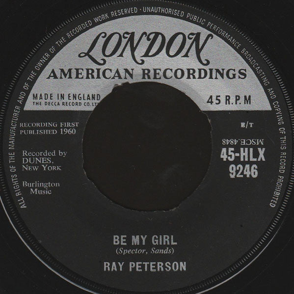 Ray Peterson : Corinne  Corinna (7", Single)