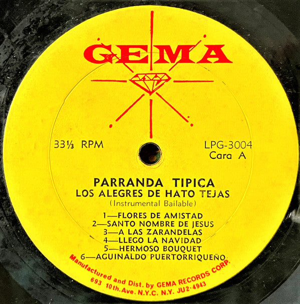 Los Alegres de Hato Tejas : Parranda Tipica (LP, Album)