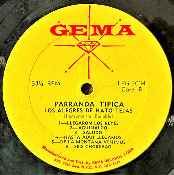 Los Alegres de Hato Tejas : Parranda Tipica (LP, Album)