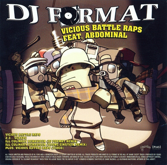 DJ Format : Vicious Battle Raps / Ill Culinary Behaviour (Remixes) (CD, Enh, Promo)