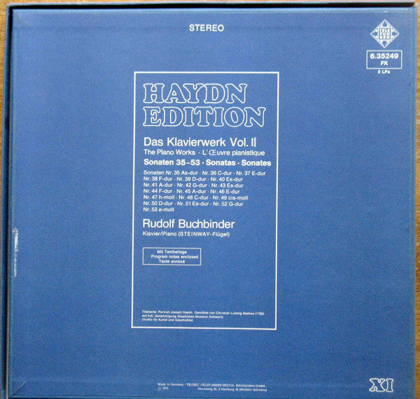 Joseph Haydn : Die Haydn-Edition XI  Das Klavierwerk Vol. 2 (6xLP, Blu + Box)