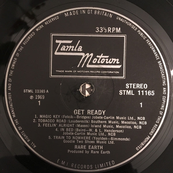 Rare Earth : Get Ready (LP, Album, RP)