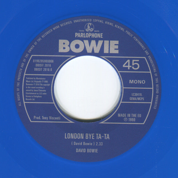 David Bowie : Ragazzo Solo–Ragazza Sola (Versione Italiana Di "Space Oddity") (7", Single, Mono, Ltd, RE, RM, Blu)