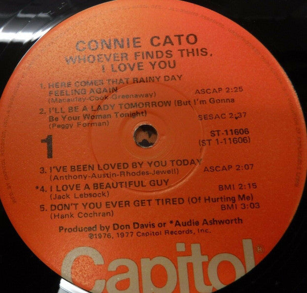 Connie Cato : Whoever Finds This, I Love You (LP, Album)