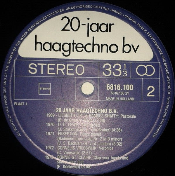 Various : Panasonic Technics - 20 Jaar Haagtechno (2xLP, Album, Comp, S/Edition)