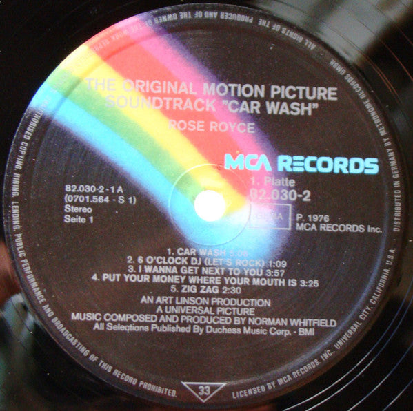 Norman Whitfield, Rose Royce : Car Wash (Original Motion Picture Soundtrack) (2xLP, Album)