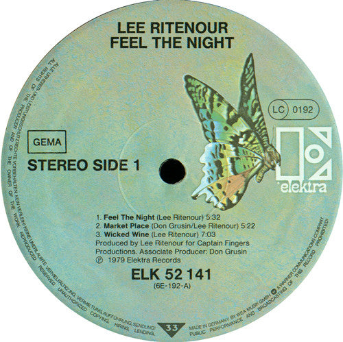 Lee Ritenour : Feel The Night (LP, Album)