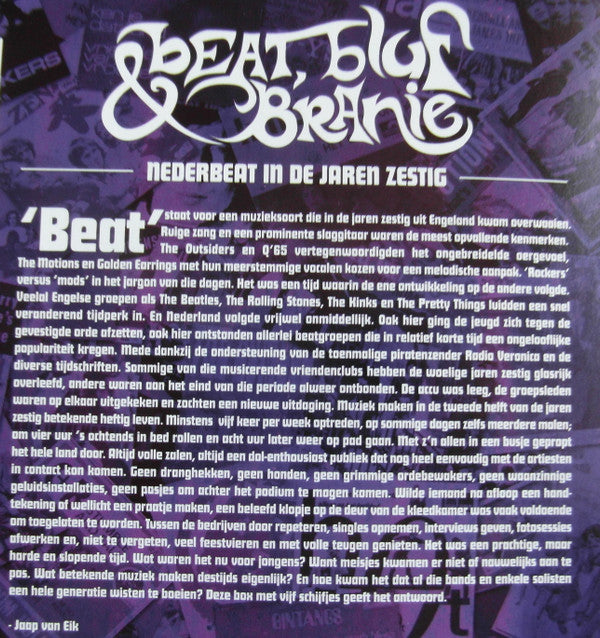 Various : Nederbeat: Beat, Bluf & Branie 1 (2xLP, Comp, Ltd, Num, RE, Pur)