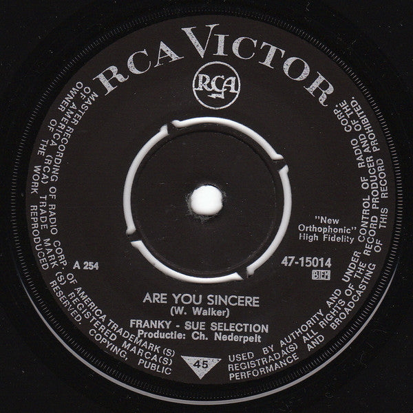 Franky-Sue Selection : Are You Sincere (7", Single)