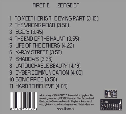 First E : Zeitgeist (CD, Album)