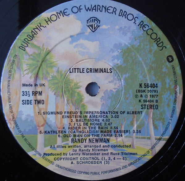 Randy Newman : Little Criminals (LP, Album)