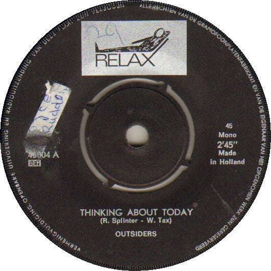 The Outsiders (5) : Thinking About Today / Lying All The Time (7", Mono, RP)