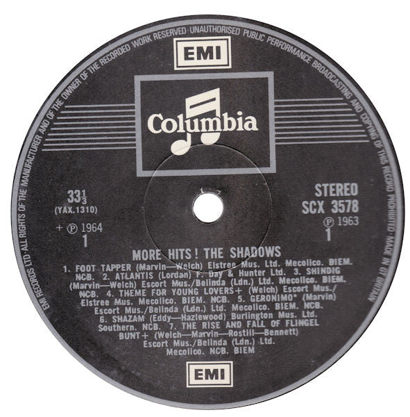 The Shadows : More Hits! The Shadows (LP, Comp, RE)