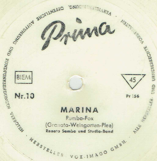 Renato Sambo : Marina (Flexi, 7", S/Sided)