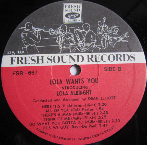 Lola Albright : Lola Wants You (LP, Album, RE)