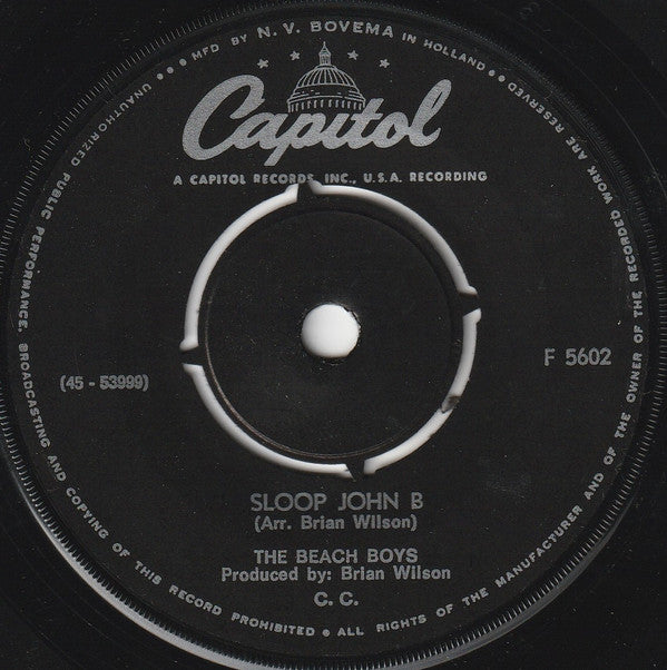 The Beach Boys : Sloop John B (7", Single, Mono)