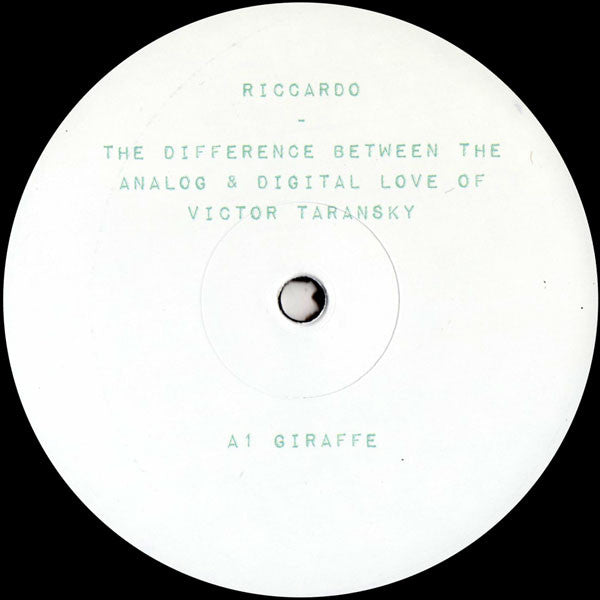 Riccardo (24) : The Difference Between The Analog & Digital Love Of Victor Taransky (2x12")