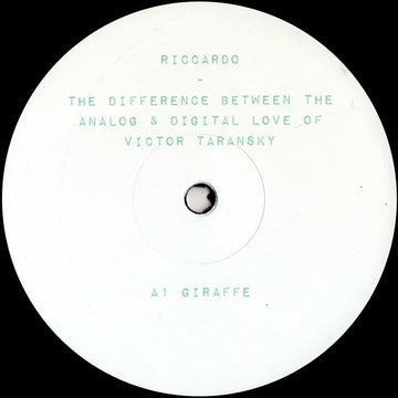Riccardo (24) : The Difference Between The Analog & Digital Love Of Victor Taransky (2x12")