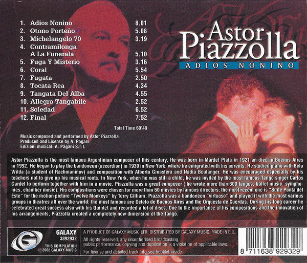 Astor Piazzolla : King Of Bandoneon (3xCD, Comp)