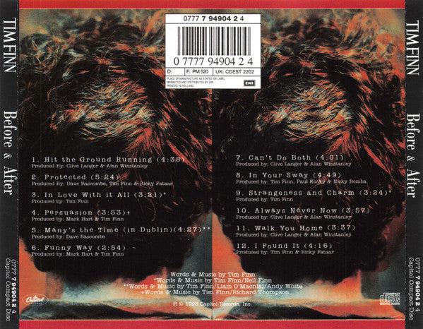 Tim Finn : Before & After (CD, Album)
