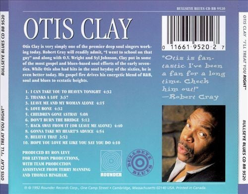 Otis Clay : I'll Treat You Right (CD, Album)