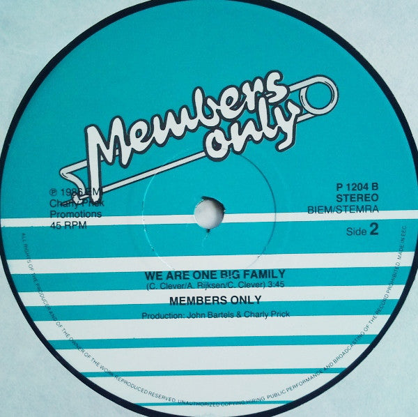 Members Only (5) Starring: The Chaplin Band, Big John Russell, Via-Via, Raymond & Rozana, Debbie Hartman*, Tommy Thompson (5) : Party Time (12")