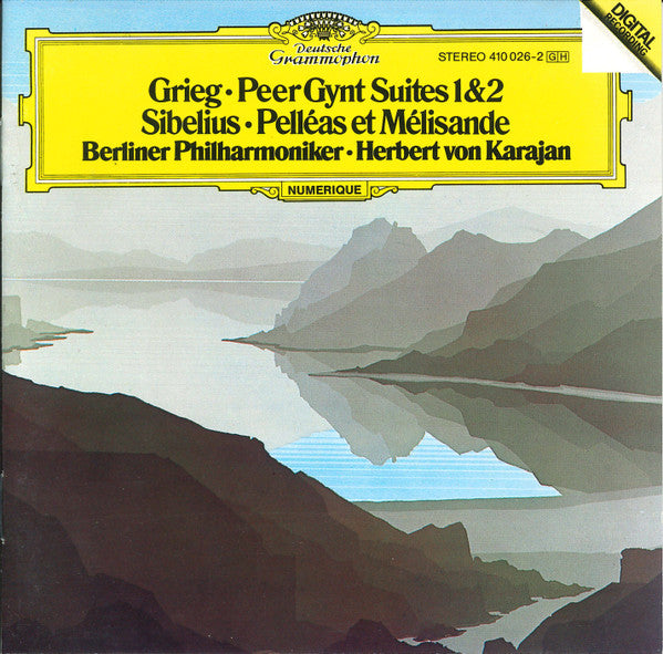 Edvard Grieg, Jean Sibelius, Berliner Philharmoniker  •  Herbert von Karajan : Peer Gynt Suites 1 & 2 / Pelléas Et Mélisande (CD, Album, RE)