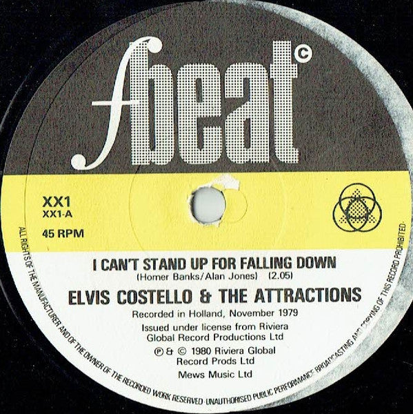 Elvis Costello & The Attractions : I Can't Stand Up For Falling Down (7", Single)