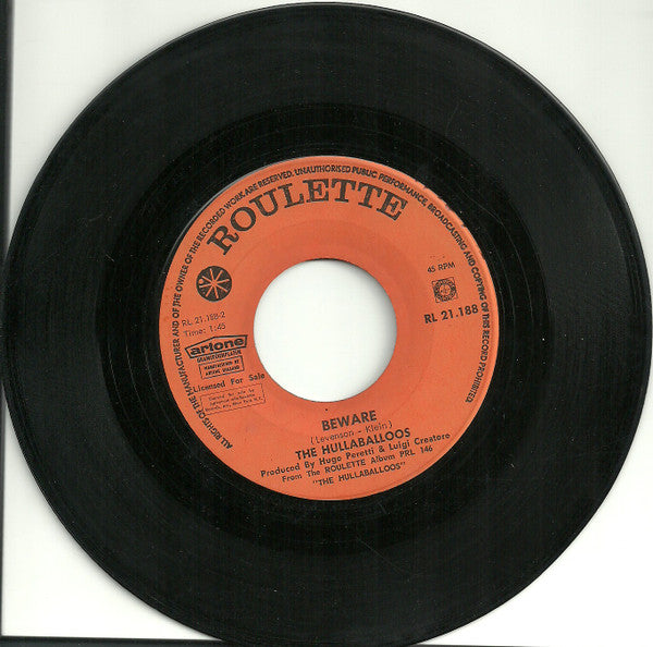 The Hullaballoos : Beware / Did You Ever (7", Single)