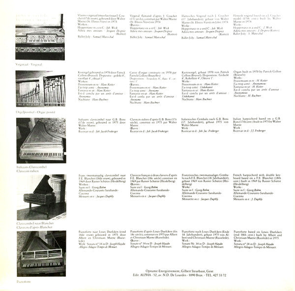 Johan Huys : Instruments A Clavier Du 16e - 17e - 18e Siècle (LP, Album, Gat)