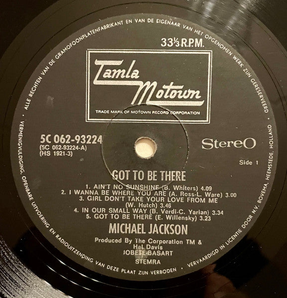 Michael Jackson : Got To Be There (LP, Album)