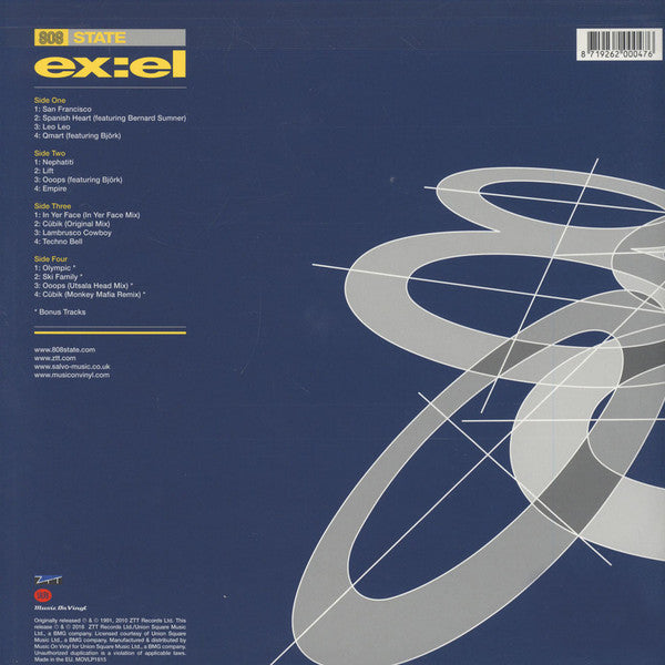 808 State : ex:el (2xLP, Album, Ltd, RE)