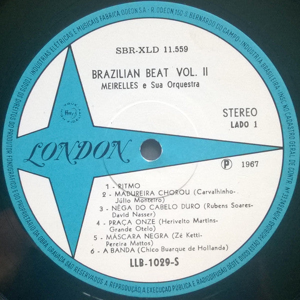Meirelles E Sua Orquestra : Brazilian Beat Vol. 2 (LP)