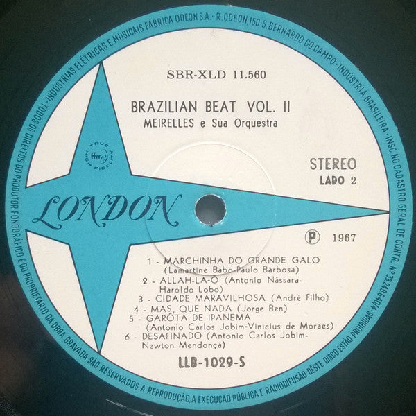 Meirelles E Sua Orquestra : Brazilian Beat Vol. 2 (LP)