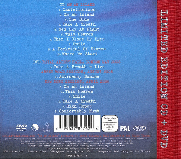 David Gilmour : On An Island (CD, Album + DVD-V, PAL + Ltd)