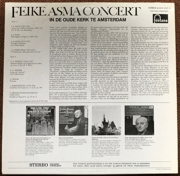 Feike Asma : Concert (LP)