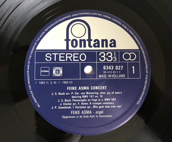 Feike Asma : Concert (LP)