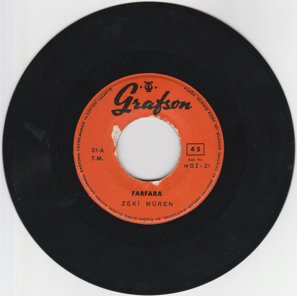 Zeki Müren : Farfara / Mavi Gözlü Sarışın Kız (7", Single)