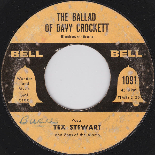 Tex Stewart And The Sons Of The Alamo / Buddy And His Pals : The Ballad Of Davy Crockett / The Crazy Otto (7", Single, Mono)